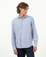 Picture of Camisa manga larga mezcla lino y algodón a rayas kodak azul y blanco