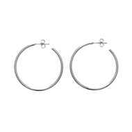 Picture of Pendientes aro de plata baño rodio 30mm