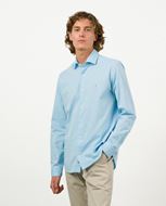Picture of Camisa sport slim fit en microestructura de algodón azul claro