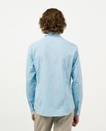 Foto de Camisa sport slim fit en microestructura de algodón azul claro