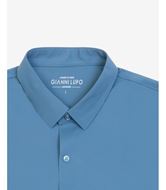 Picture of Camisa manga larga tejido elástico en color azul lago 