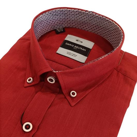 Picture of Camisa lisa jaspeada rojo