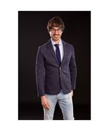 Foto de Americana slim fit 100% lino color azul marino