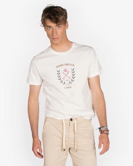 Picture of Camiseta Tennis crudo con bordado