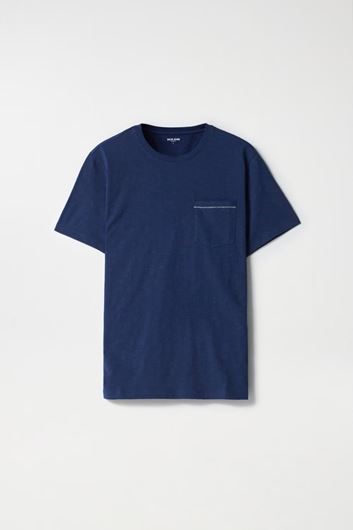 Picture of Camiseta manga corta azul marino con bolsillo