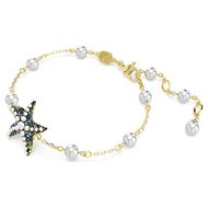 Foto de Pulsera Idyllia Crystal pearls, Estrella de mar, Multicolor, Baño tono oro