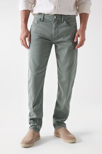 Picture of Pantalones vaqueros S-Activ slim fit color verde salvia