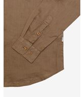 Picture of Camisa manga larga 100% lino en color tabaco