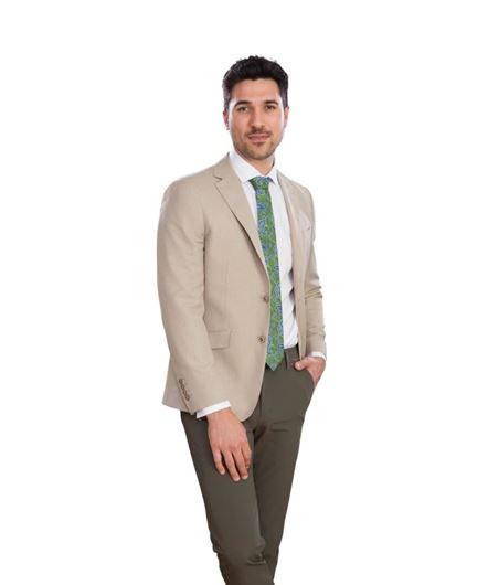 Picture of Americana Slim Fit microestructura beige 