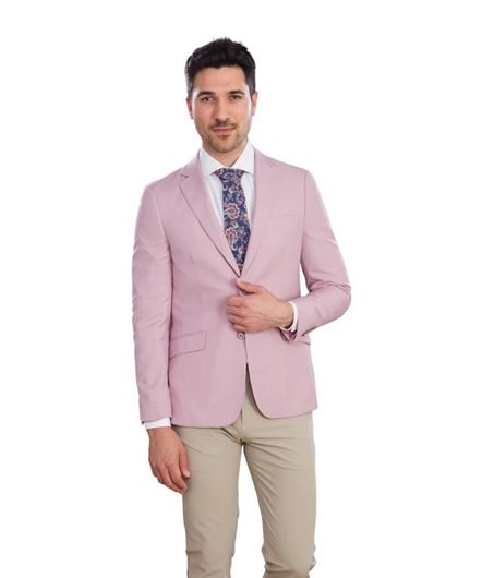 Picture of Americana Slim Fit microestructura rosa