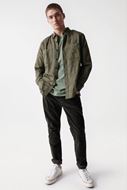 Foto de Camisa jacquard camuflaje verde caqui