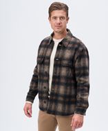 Foto de Sobrecamisa-Chaquetilla cuadro fantasía marrón