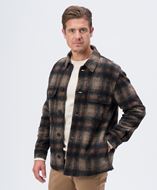 Foto de Sobrecamisa-Chaquetilla cuadro fantasía marrón