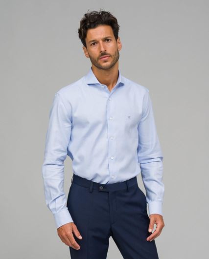 Picture of Camisa de vestir maquineta azul medio
