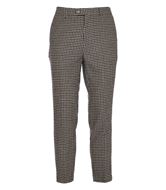 Foto de Pantalón cropped en pata de gallo slim fit marrón y negro