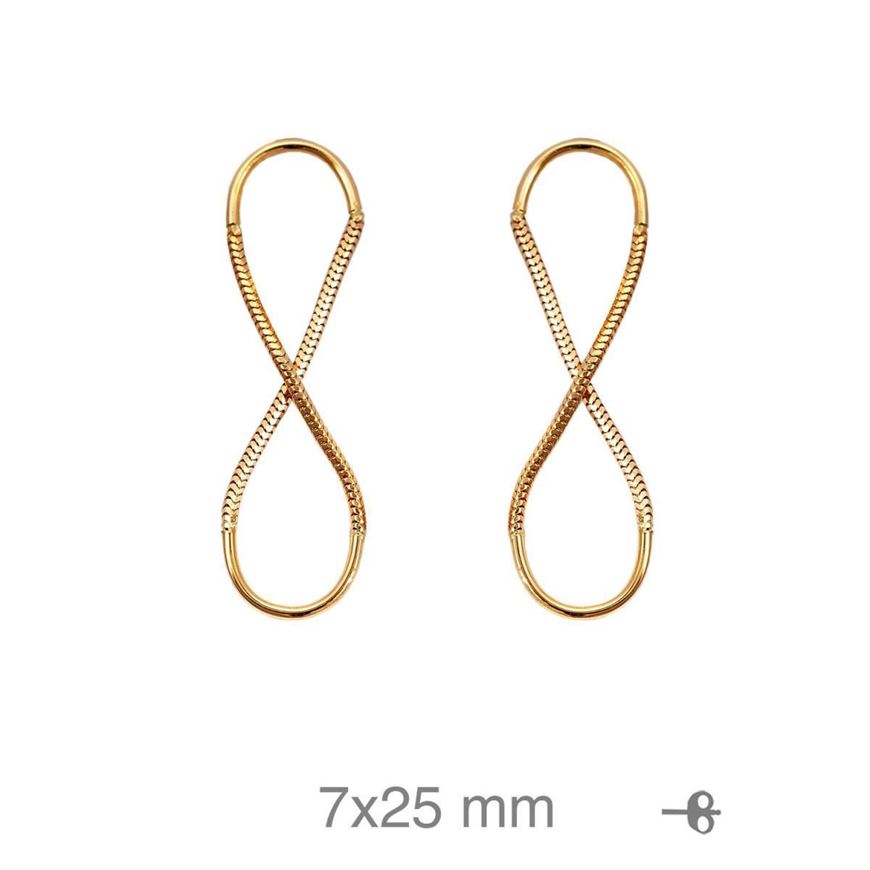 Foto de Pendientes oro amarillo infinito