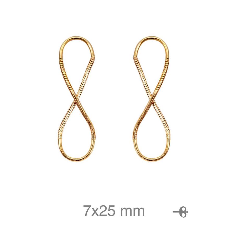 Picture of Pendientes oro amarillo infinito