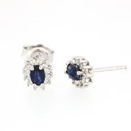 Picture of Pendientes de oro blanco y zafiro 0,58ct y brillantes 0,24ct