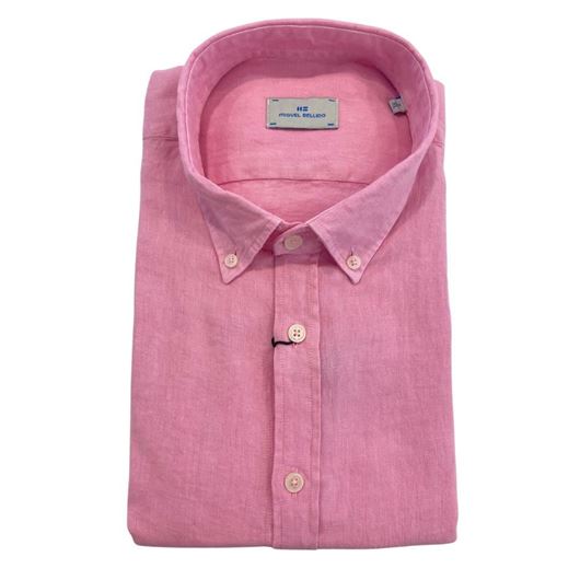 Foto de Camisa 100% lino color rosa