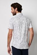 Picture of Camisa Desoto manga corta estampado paisley y geometrico gris y blanco