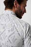 Picture of Camisa Desoto manga corta estampado paisley y geometrico gris y blanco