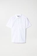 Foto de Camisa manga corta de algodón y lino blanco