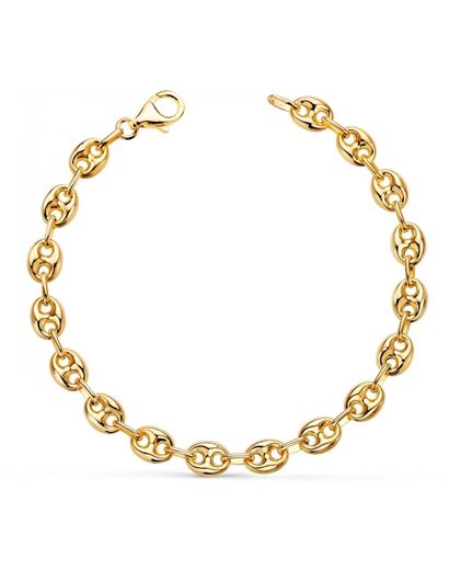 Foto de Pulsera oro amarillo 18kt, eslabónes calabrote 