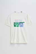Picture of Camiseta manga corta blanca con logo y grafico