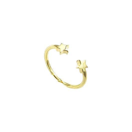 Picture of Anillo abierto de oro amarillo 18kt y estrellas pulidas