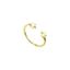 Foto de Anillo abierto de oro amarillo 18kt y estrellas pulidas