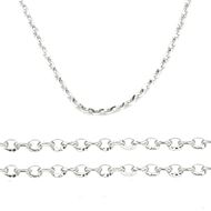 Foto de Cadena Roló oro blanco 18kt, 1mm grosor, 45cm largo