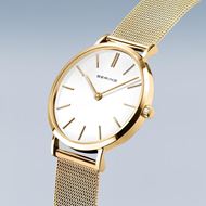 Foto de Reloj Bering Classic dorado esfera blanca 29mm