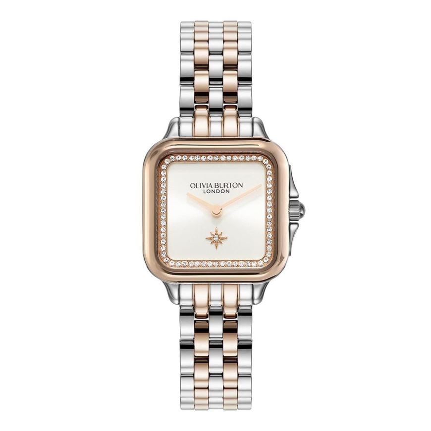 Picture of Reloj Olivia Burton Classic 28mm Grosvenor White & Two tone bracelet