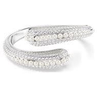 Foto de Brazalete Sublima Crystal Pearl, Talla redonda, Blanco, Baño de rodio