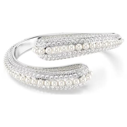 Picture of Brazalete Sublima Crystal Pearl, Talla redonda, Blanco, Baño de rodio