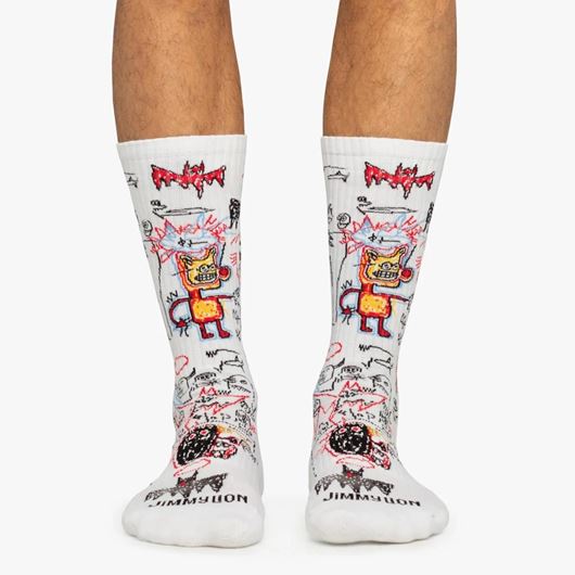 Foto de Calcetines Athletic Basquiat Batman blanco L