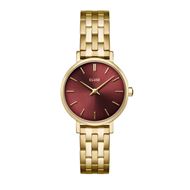 Foto de Reloj Boho Chic Petite dorado y burdeos