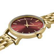 Foto de Reloj Boho Chic Petite dorado y burdeos