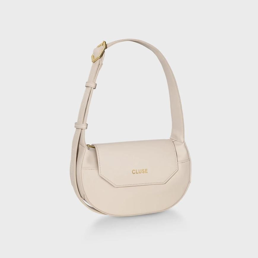 Foto de Bolso cruzado Sacroisé Petite beige y detalles dorados