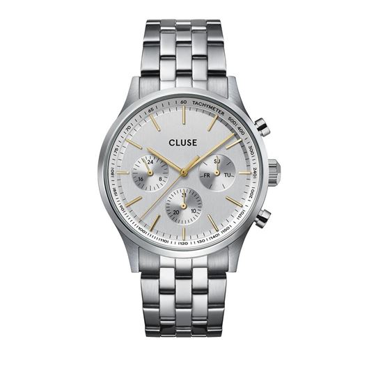 Foto de Reloj Anthéor multifuncion de acero color plata esfera bicolor