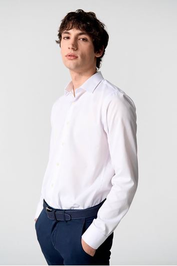 Foto de Camisa vestir blanca Slim Fit cuello italiano