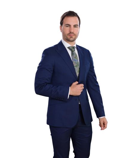 Foto de Traje vestir Slim Fit azul marino suave