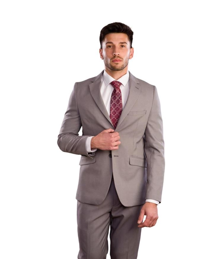 Foto de Traje vestir Slim fit gris medio