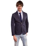 Foto de Americana slim fit 100% lino color azul marino