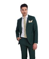 Foto de Traje vestir Slim Fit mezcla lana verde pato