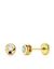 Foto de Pendientes chatones de oro amarillo 18kt y circonitas blancas brillantes