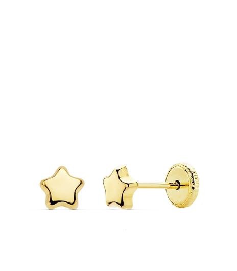 Picture of Pendientes de bebé estrellas de oro amarillo 18kt 