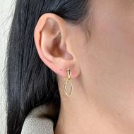 Foto de Pendientes ovales de oro amarillo 18kt