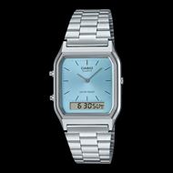 Picture of Reloj unisex plateado con esfera azul