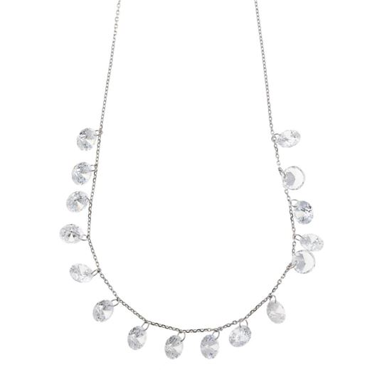 Picture of Collar plata rodio circonitas blancas brillantes